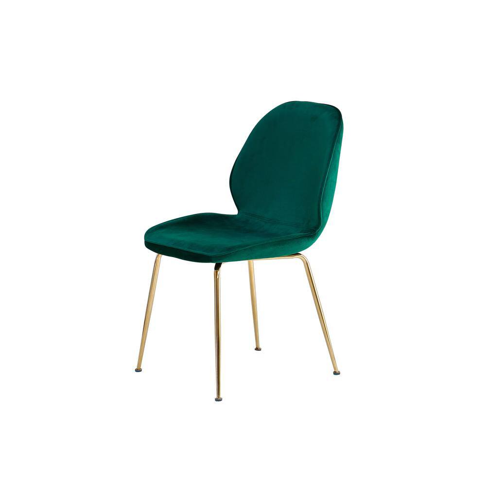 None Preston 5-Piece Green Round Glass Top Dinette Set (Seats 4)