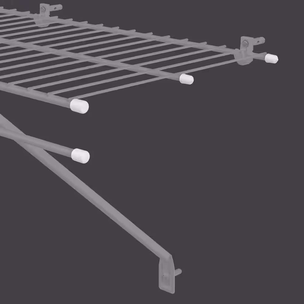 ClosetMaid 1/4 in. Silver Shelf End Caps for Maximum Load Ventilated Wire Shelving (24-Pack)