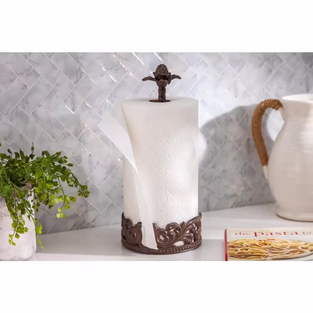 GG COLLECTION 14.5 in. H Acanthus Paper Towel Holder