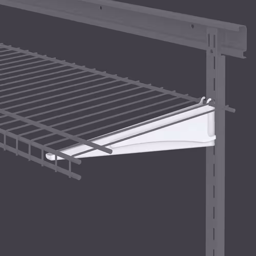 ClosetMaid Shelf Track 16 in. x .5 in. White Steel Shelf Bracket Contractor Pack (34-Piece)