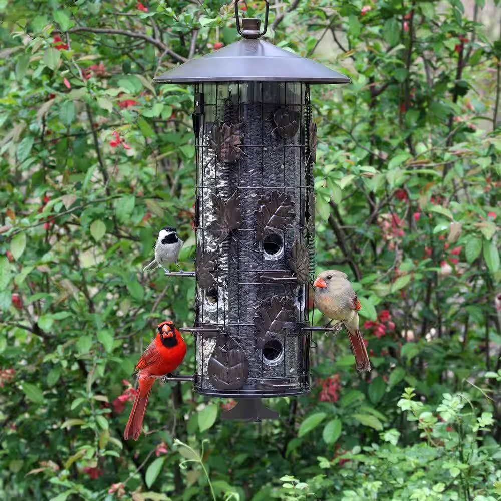Perky-Pet Squirrel-Be-Gone Triple-Tube SquirrelÂ Resistant WildÂ Bird Feeder - 8 lb. Capacity