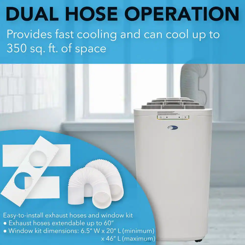 Whynter Eco-Friendly 11,000 BTU Dual Hose Portable Air Conditioner with Dehumidifier