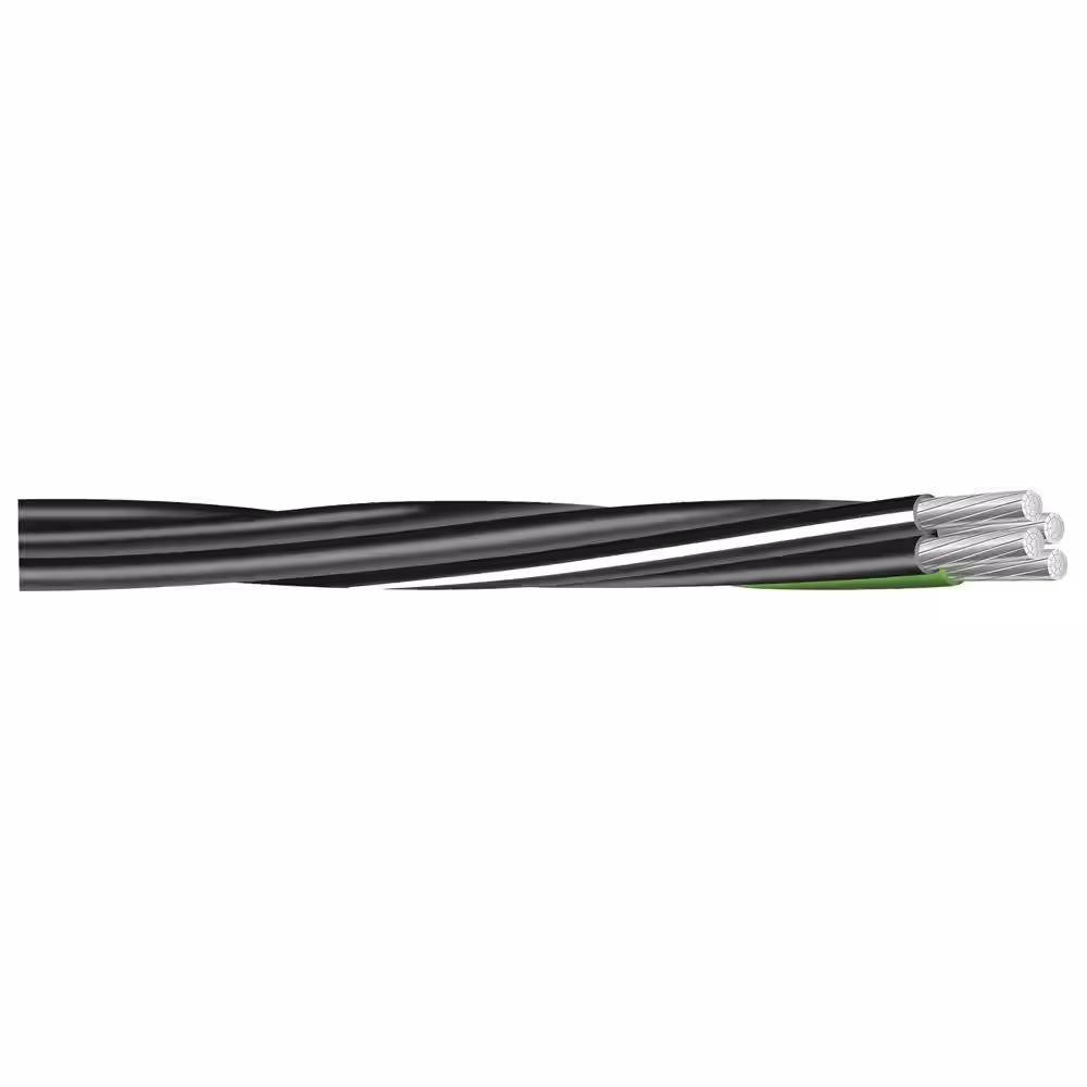 Southwire 500 ft. 2/0-2/0-2/0-1 Black Stranded AL MHF USE-2 Cable