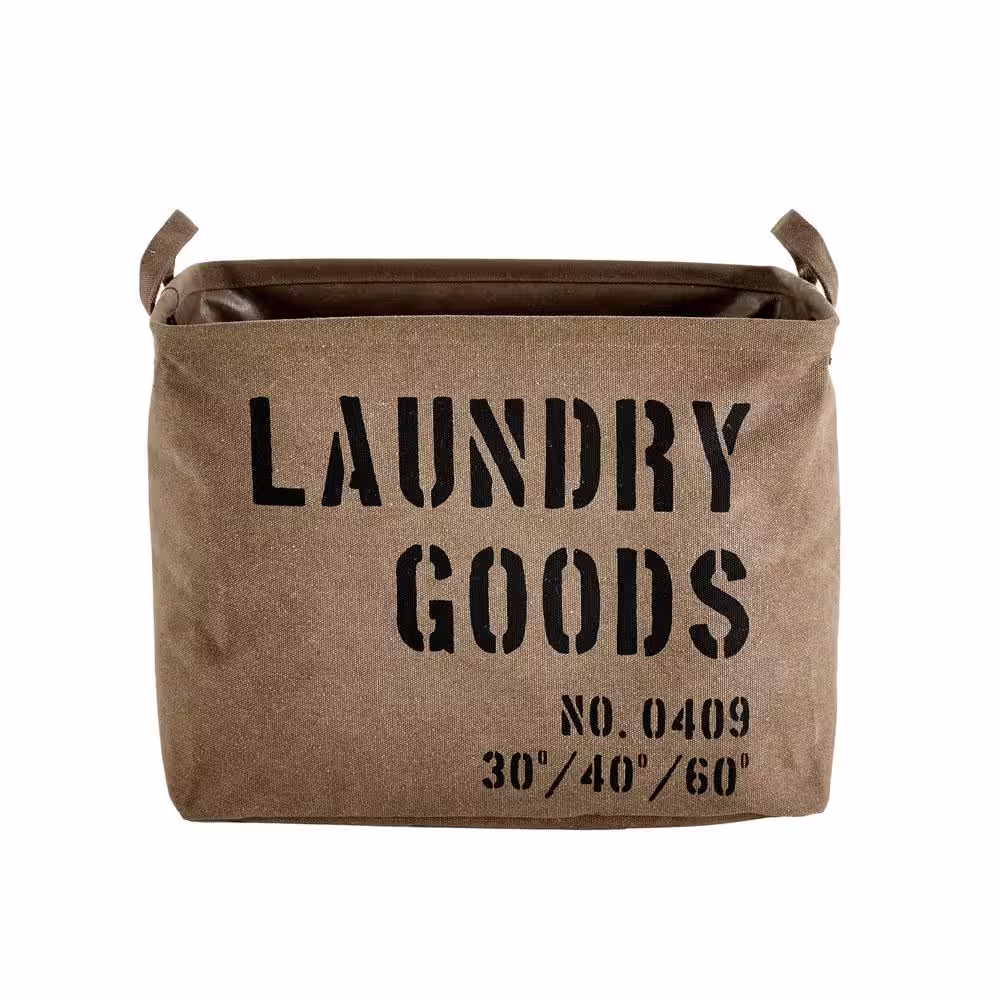 DANYA B Army Canvas Laundry Basket