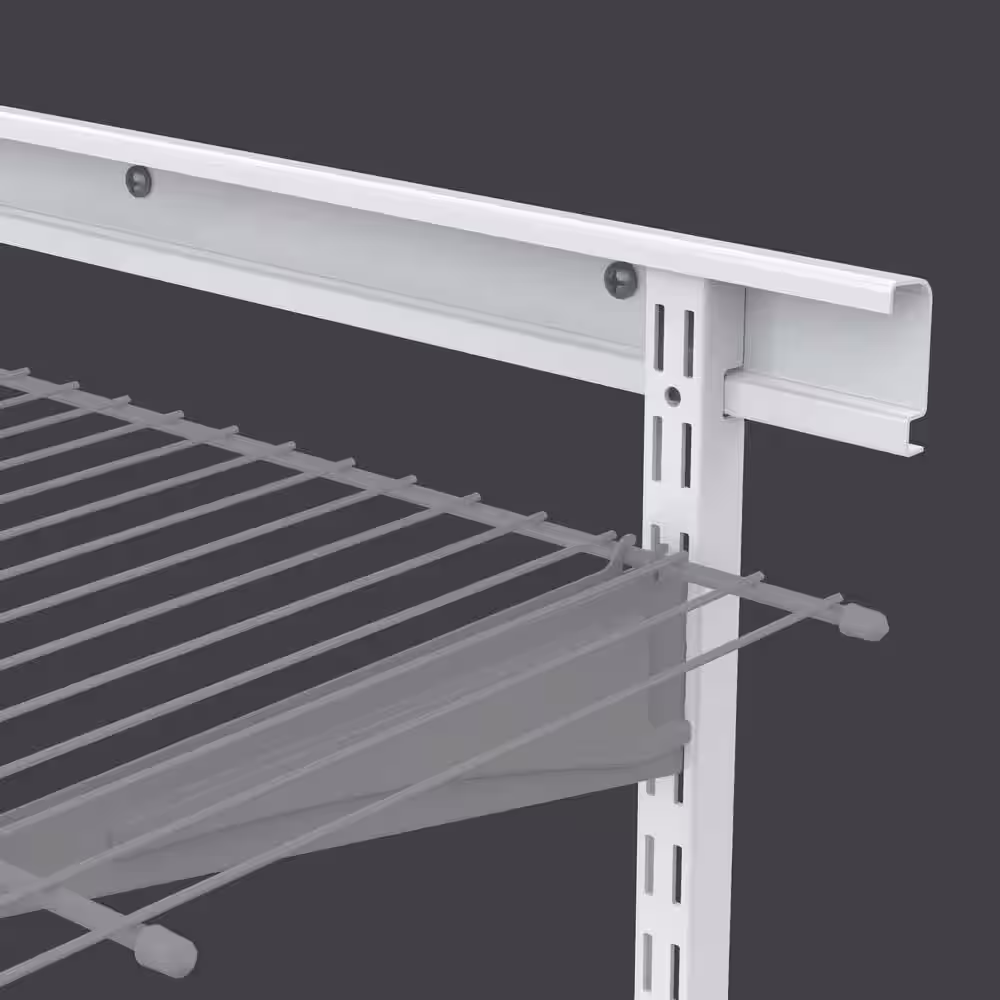 ClosetMaid ShelfTrack 24 in. White Hang Track (2 Pieces) and 60 in. x 1 in. White Standard (4 Pieces)