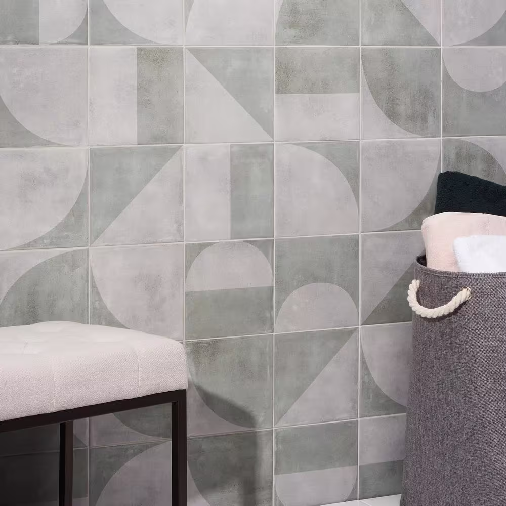 Ivy Hill Tile Quincy Green 7.87 in. x 7.87 in. Matte Porcelain Floor and Wall Tile (11.19 sq. ft./Case)