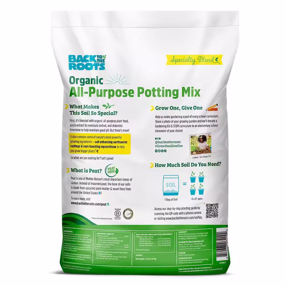 Back to the Roots 8-Pack: All-Purpose Potting Mix 6 Quarts