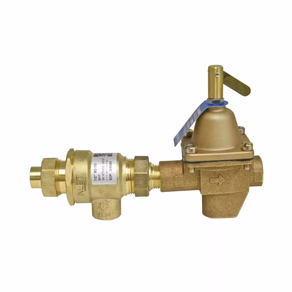 Watts 1/2 in. Bronze Combination Fill Valve and Backflow Preventer, Union Solder Inlet x Threaded Outlet Connections