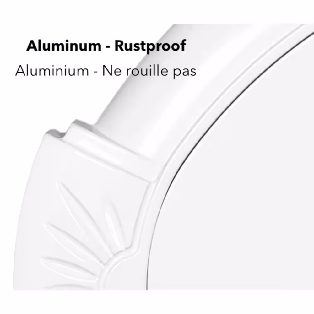 None Classic Cast Aluminum Oval Address Plaque, White