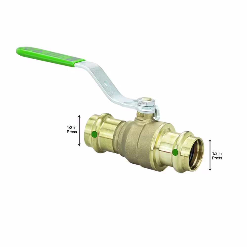 Viega ProPress 1/2 in. Press Zero-Lead Bronze Ball Valve