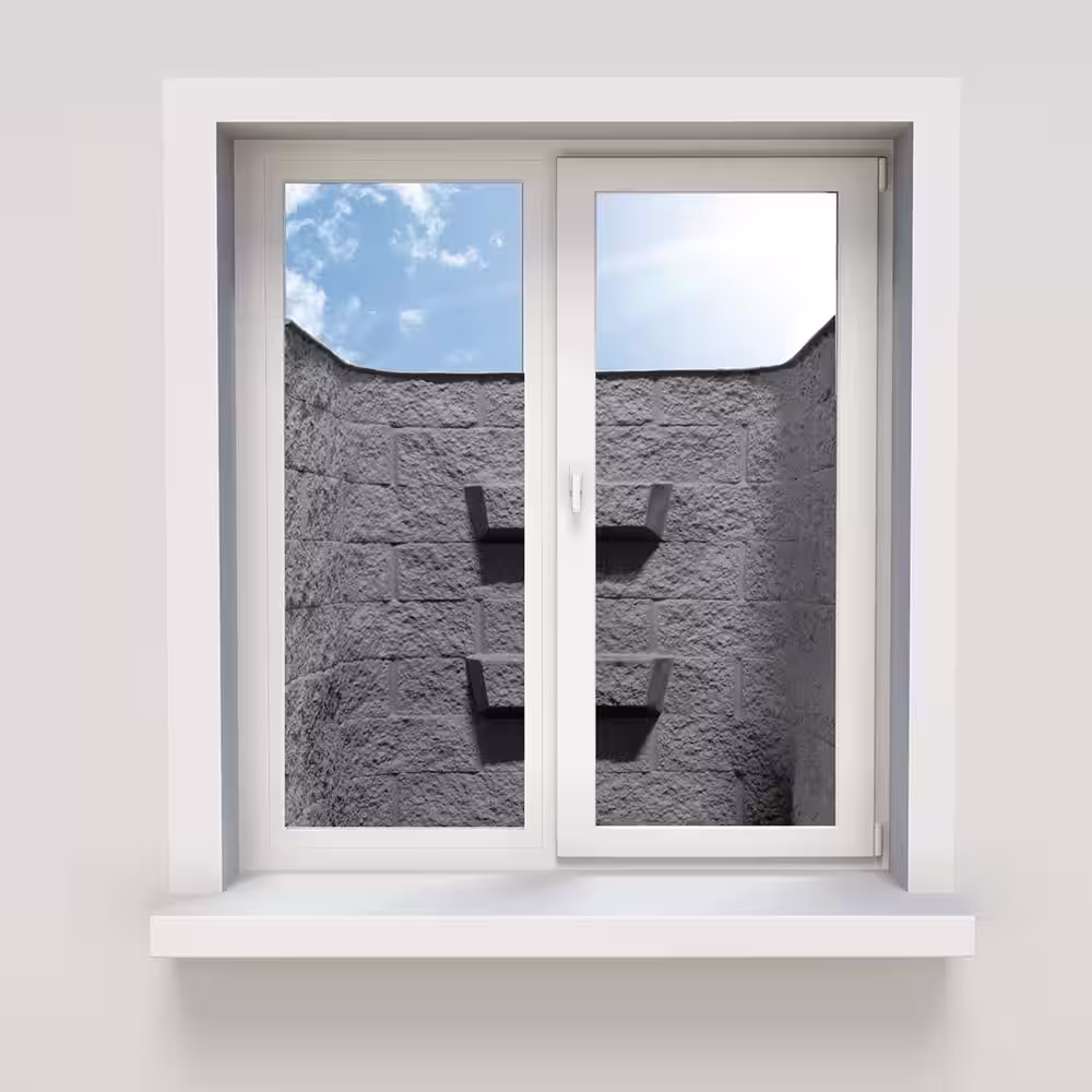 SHAPE PRODUCTS 50 in. W x 36 in. D x 60 in. H Block-Tex Fiberglass Egress Window Well (Slate)