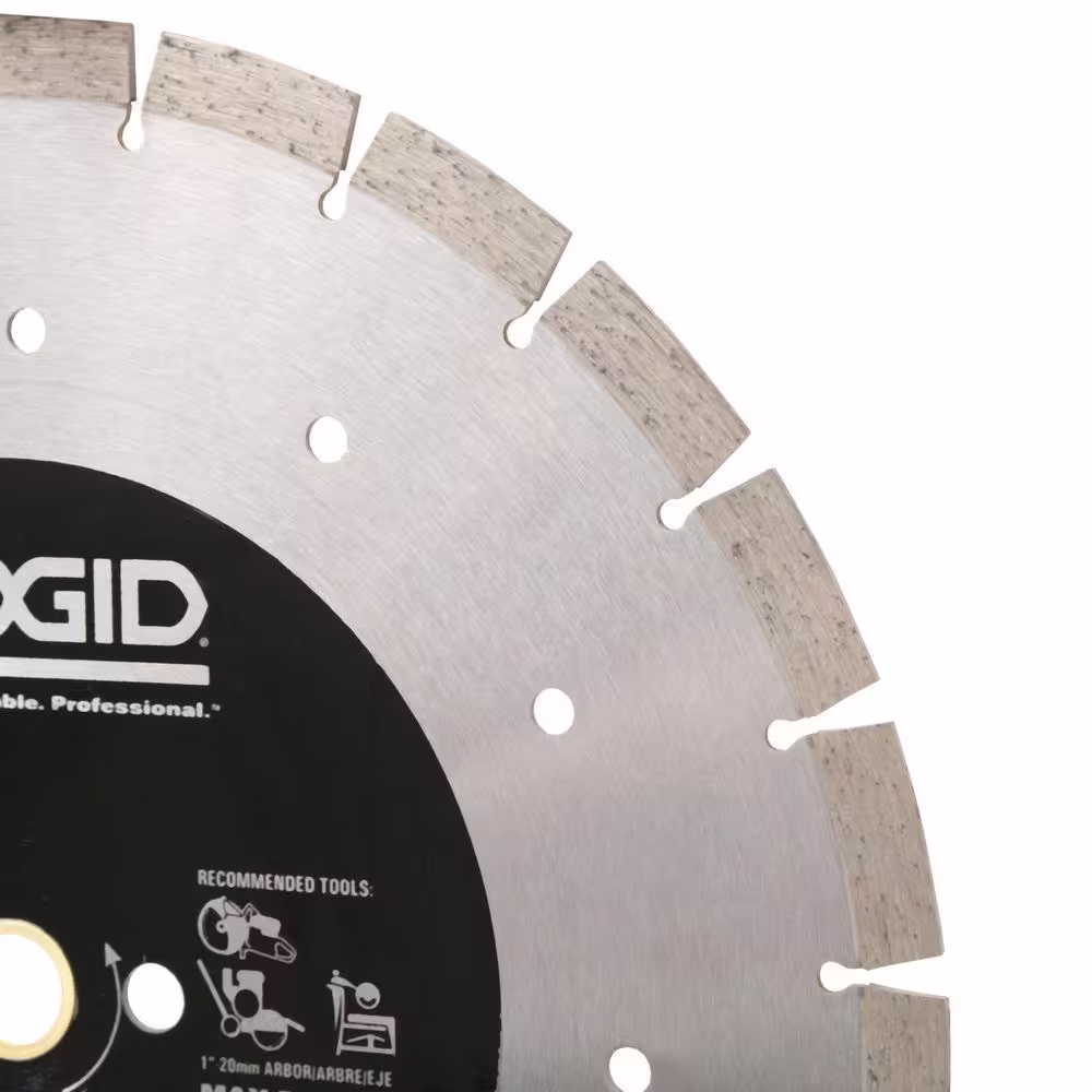 RIDGID 14 in. Segmented High-Rim Diamond Blade