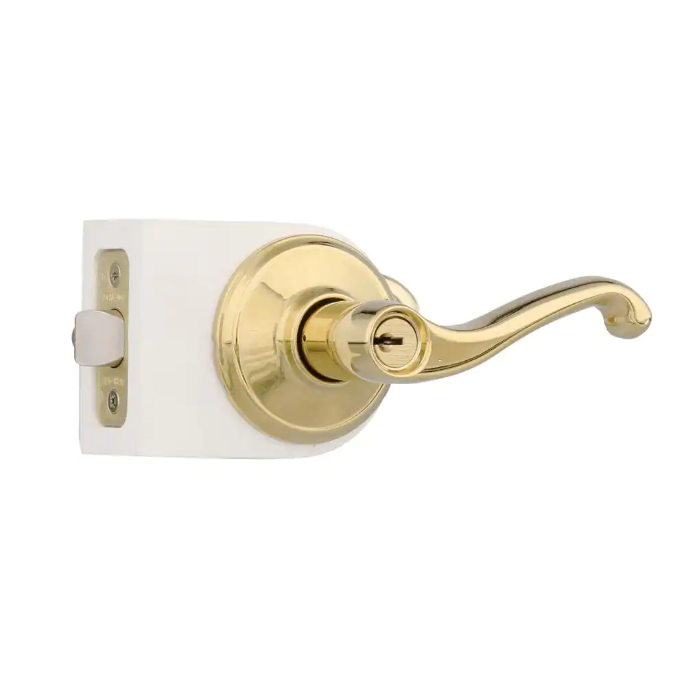 Schlage Flair Bright Brass Classic Keyed Entry Door Handle