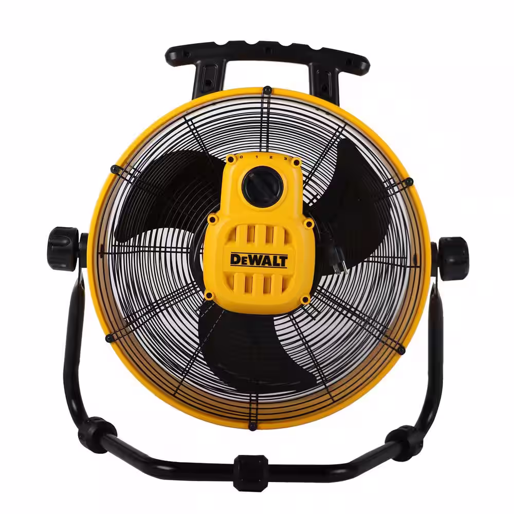 DEWALT 18 in. Yellow 3-Speed Heavy-Duty Drum Fan with 6 ft. Power Cord
