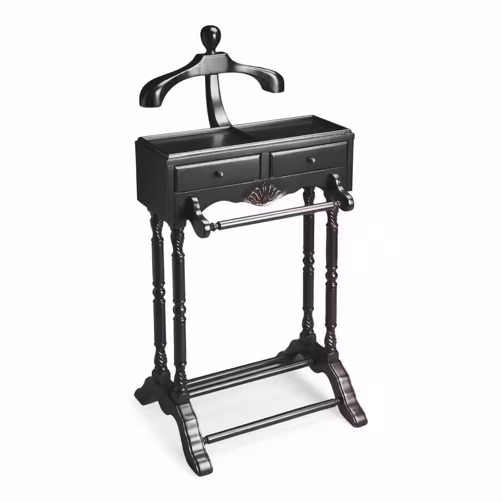 None Bernadette Black Poplar Clothes Rack 22 in. W x 46.25 in. H