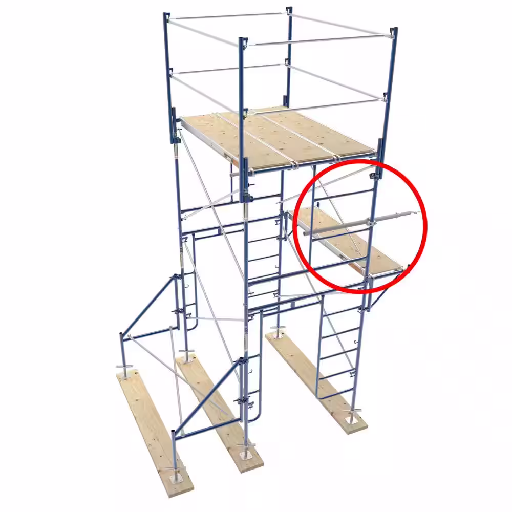 MetalTech 4 ft. Wall Attachment Kit in Galvanized Steel with Wall Anchor, Eye Bolt, and Dual Clamp for Outdoor Scaffolding