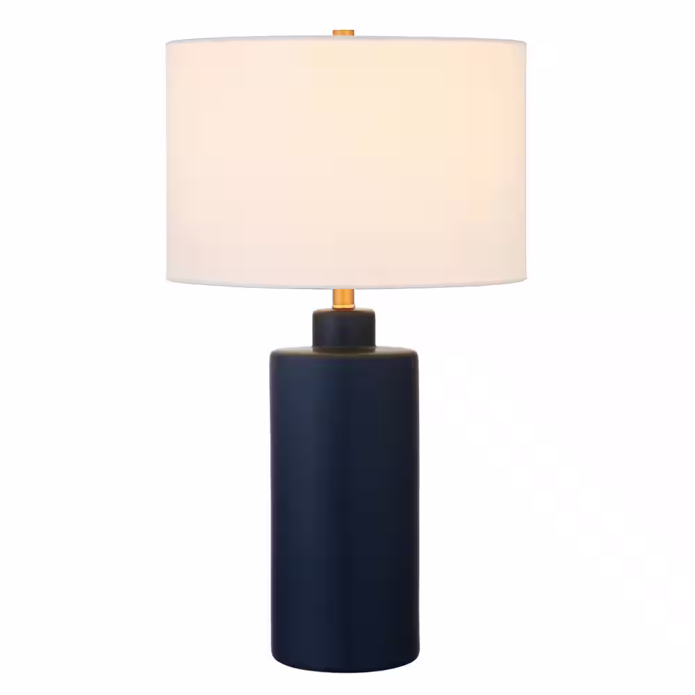 Meyer&Cross Carlina 25 in. Matte Navy Blue Table Lamp