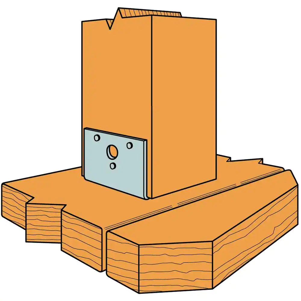 Simpson Strong-Tie BC Galvanized Post Base for 4x Nominal Lumber