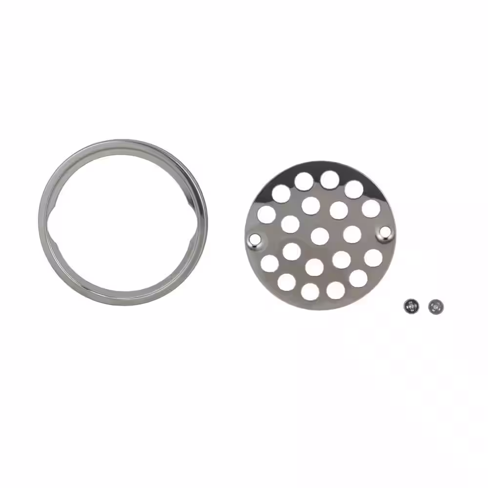 Oatey 3-1/4 in. Round Screw-In Stainless Steel Shower Drain Cover with Tile Ring