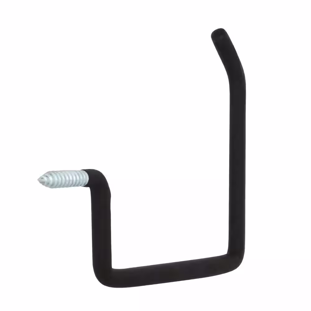 Husky 9 in. L Heavy-Duty Black Vinyl-Coated Steel Screw-In Utility Hanger Storage Hook50 lbs.