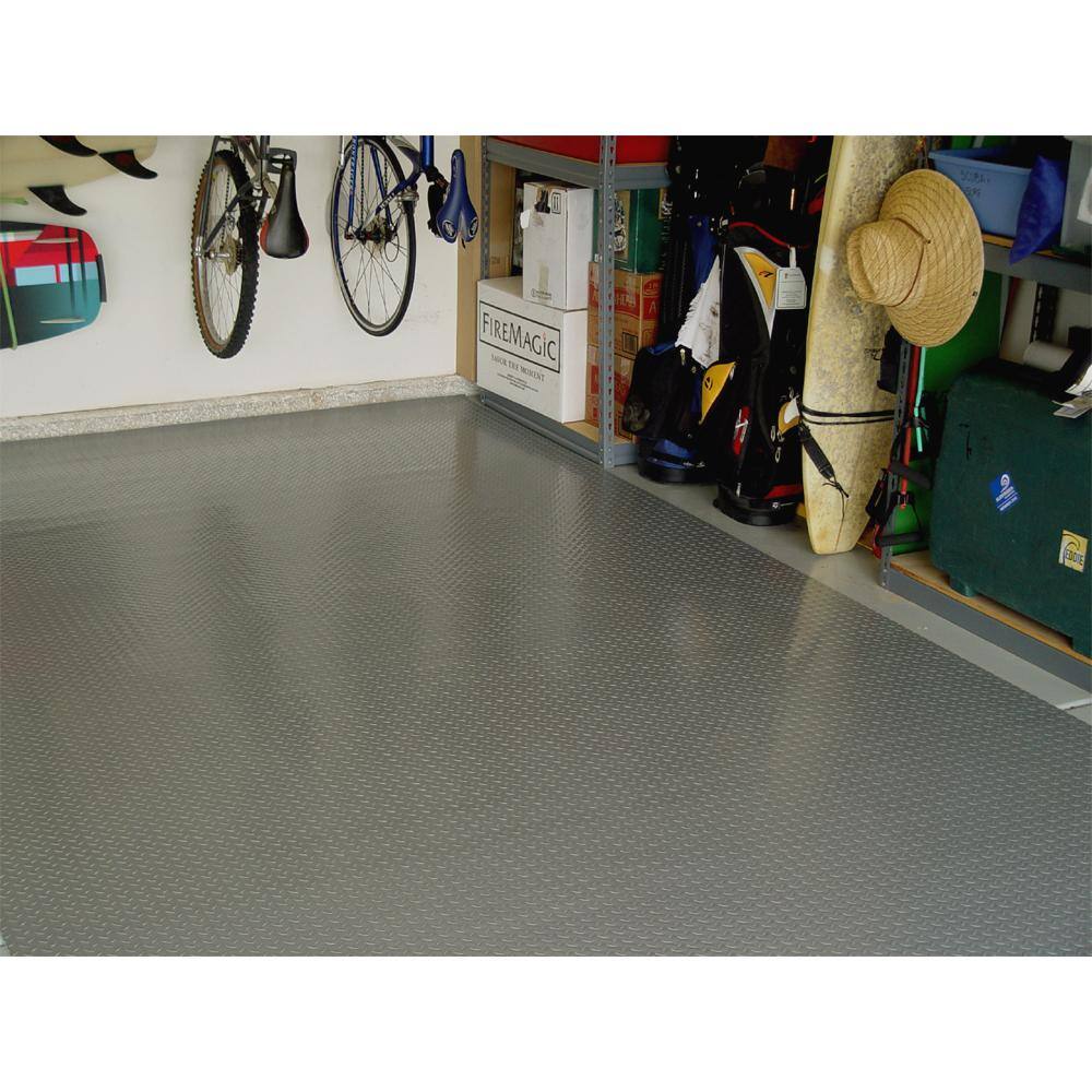 Diamond Deck 7.5 ft. x 26 ft. Pewter Textured PVC XXX-Large Car Mat
