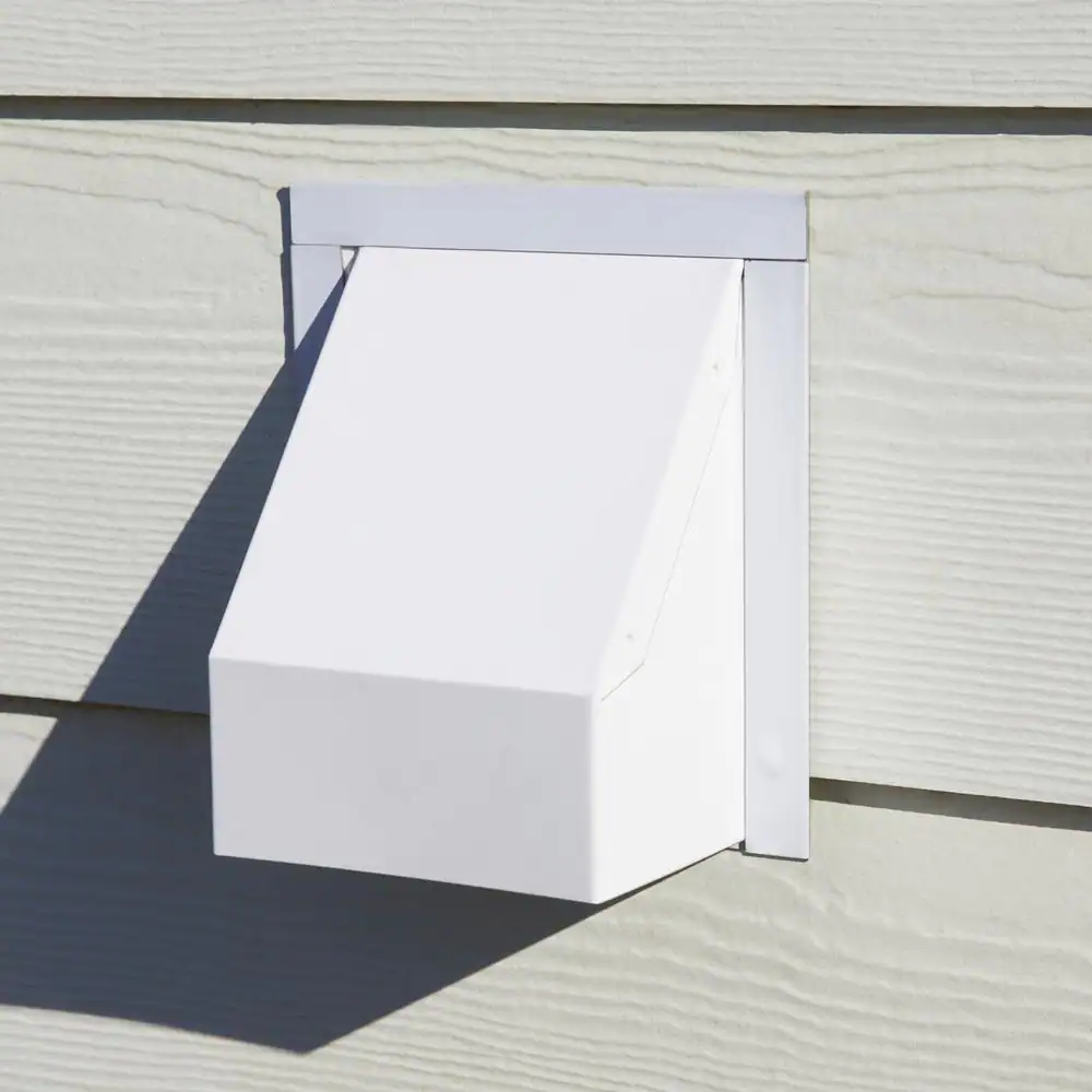 Master Flow 4 in. Round Heavy-Duty Wall Vent with Damper in White