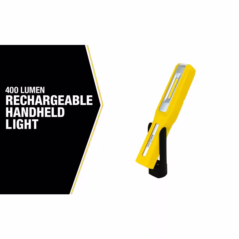 Yellow Jacket 400 Lumens Rechargeable Handheld Light, Yellow