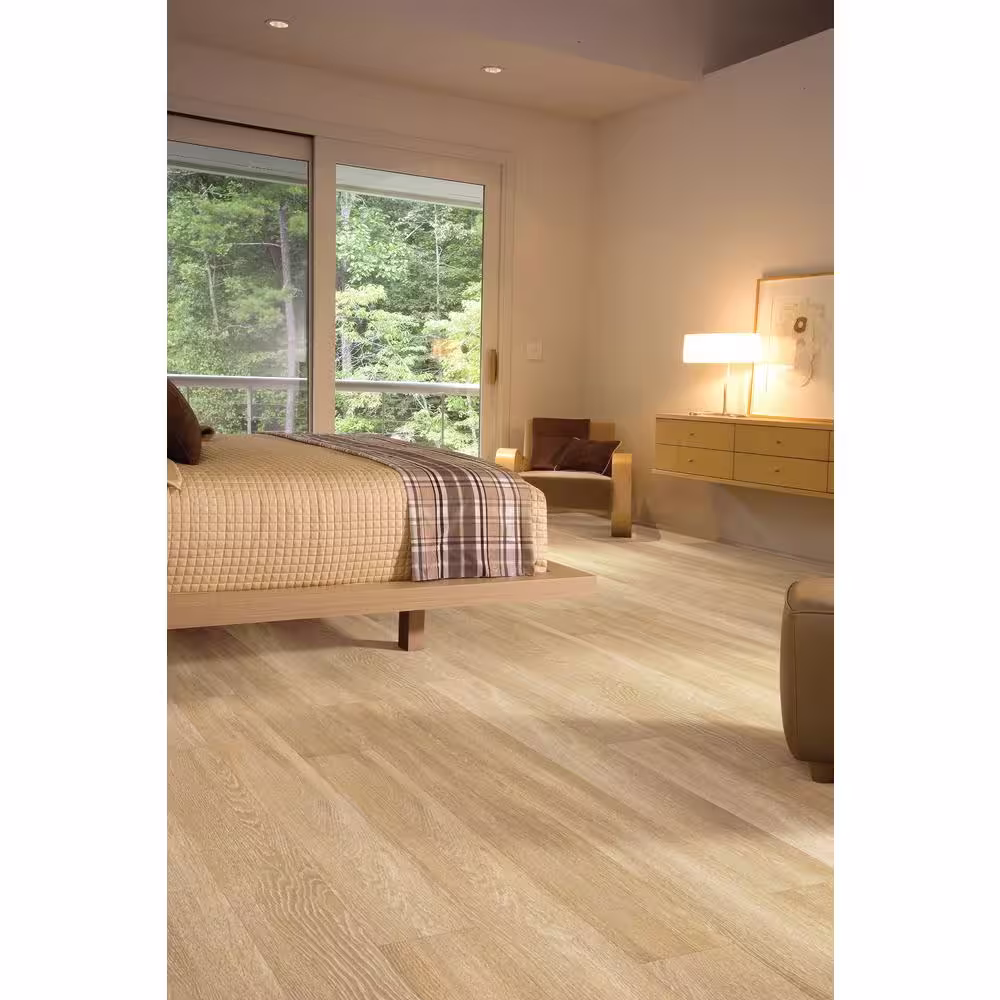 Shaw Wisteria Putty 6 MIL x 6 in. W x 48 in. L Adhesive Waterproof Luxury Vinyl Plank Flooring (53.9 sqft/case)