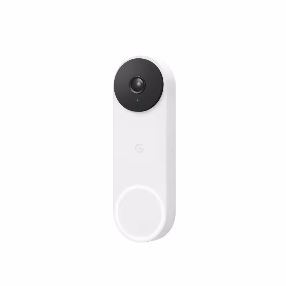 Google Nest Doorbell (Wired, 2nd Gen) Smart Video Doorbell Camera Snow and Nest Hub 2nd Gen 7 in. Smart Home Display Chalk