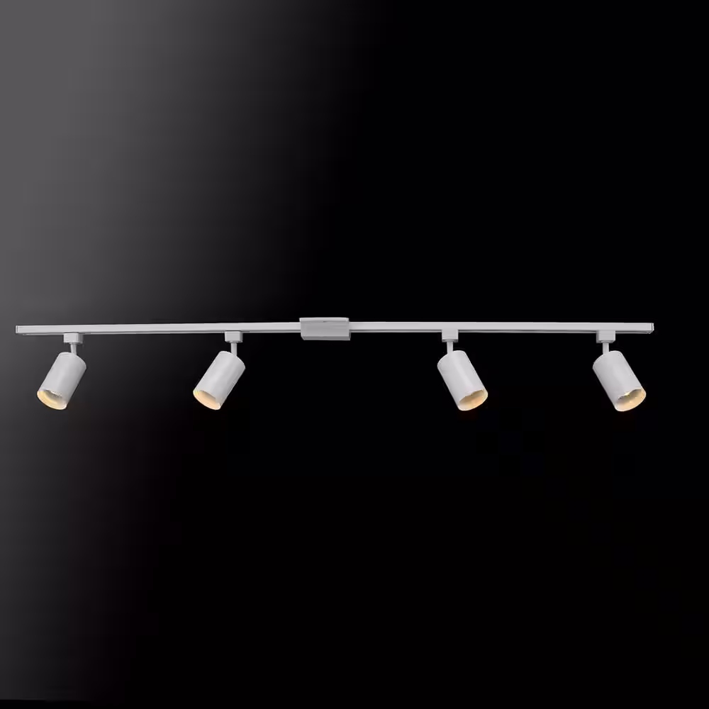Globe Electric Tribeca 4.67 ft. 4-Light Matte White Linear Track Lighting Kit