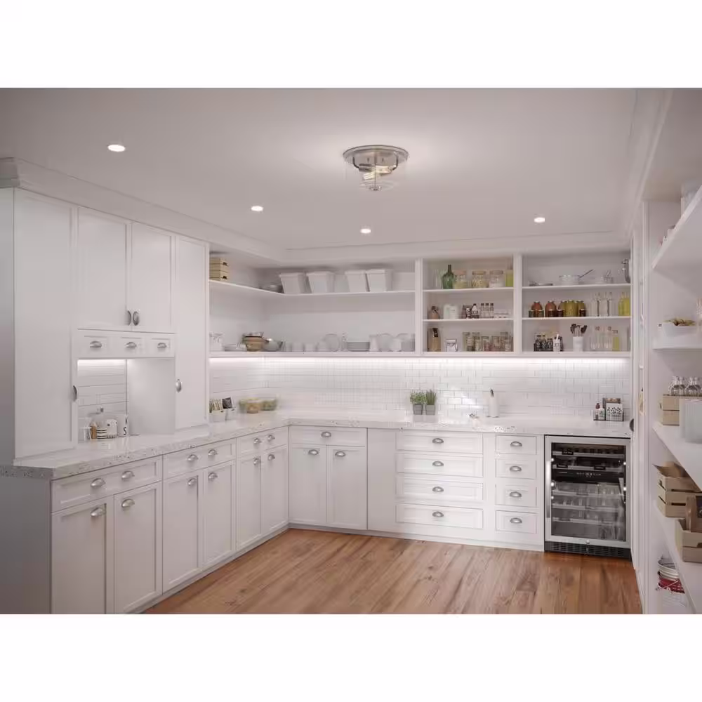 Progress Lighting 12 in. LED White Modern Linear Undercabinet Light Fixture for Counters