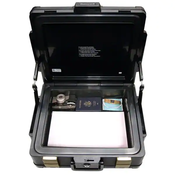 Honeywell 0.39 cu. ft. Molded Fire Resistant and Waterproof Legal Document Storage Chest with Key and Double Latch Lock