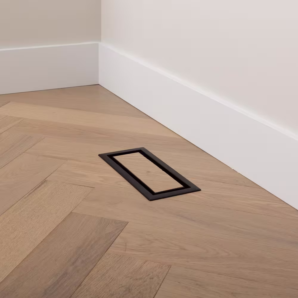 FITTES Aria Lite - Framed Floor Vent  4 in.x10 in. Black