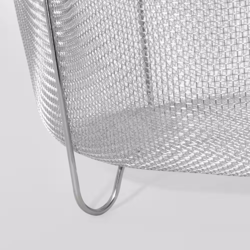 ExcelSteel 8 1/4 in. 3.75 qt. Stainless Steel Strainer Basket Grey