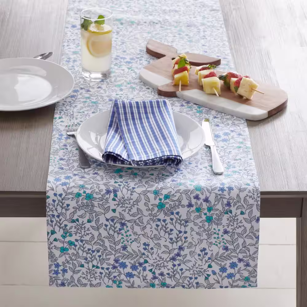 The Company Store Gingham Yarn-Dyed Blue Cotton Napkins (Set of 4)