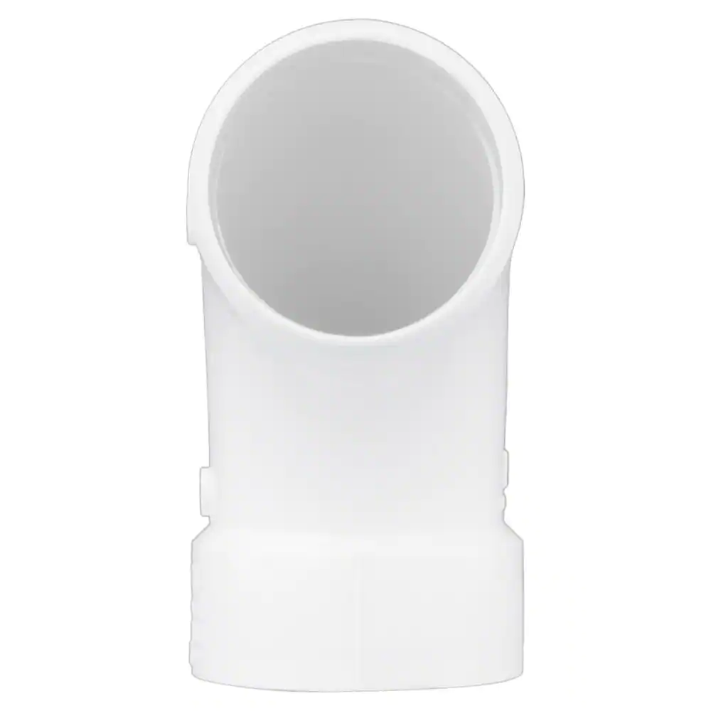 Charlotte Pipe 2 in. PVC DWV 90 degree Long Sweep 1/4 SPG x Hub Street Elbow Fitting