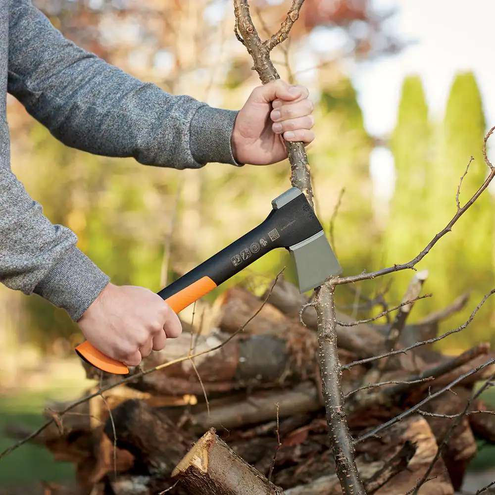 Fiskars X7 1.4 lb Hatchet Camping Axe with 14 in. Shock-absorbing Handle
