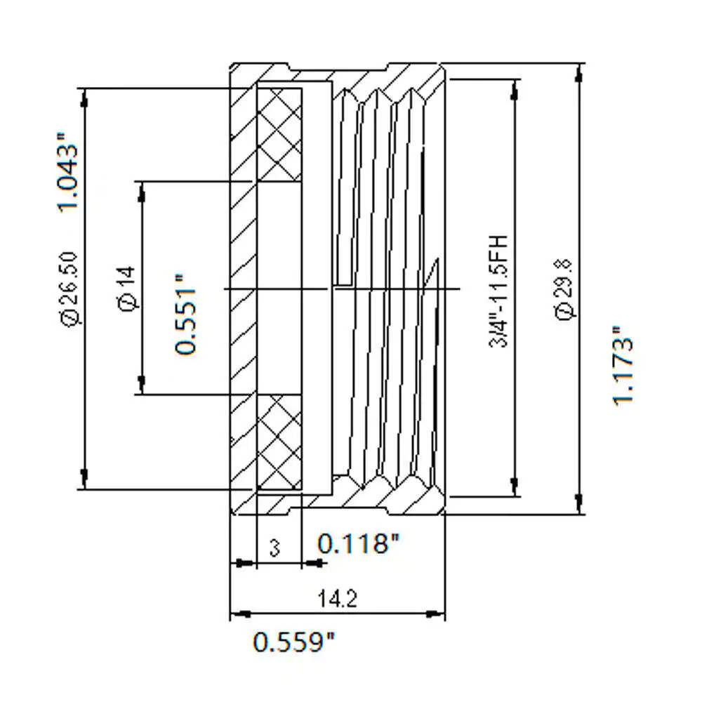 Everbilt 3/4 in. FHT Brass Cap Fitting
