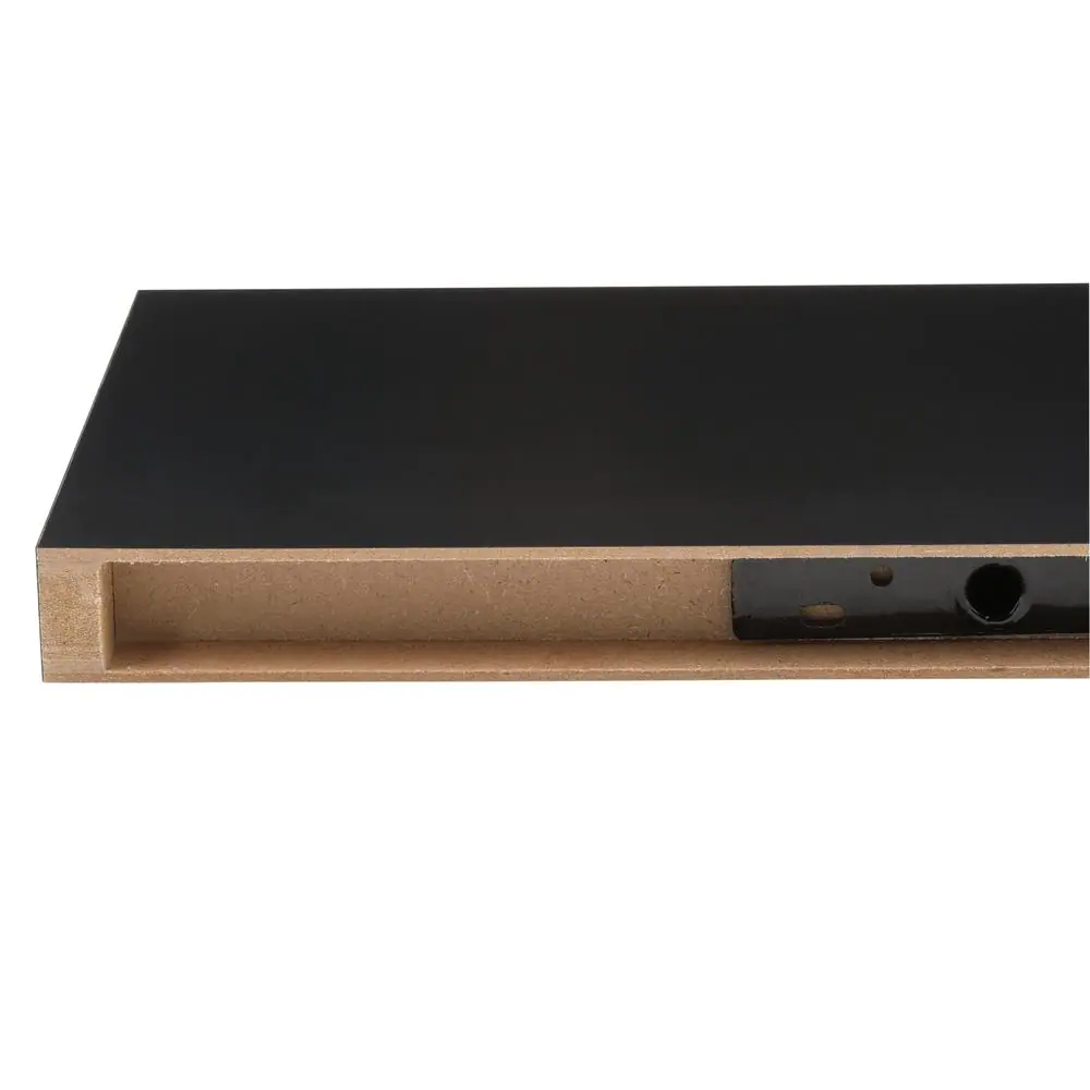Home Decorators Collection 8 in. D x 36 in. L x 1-1/4 in. H Black Slim Shelf
