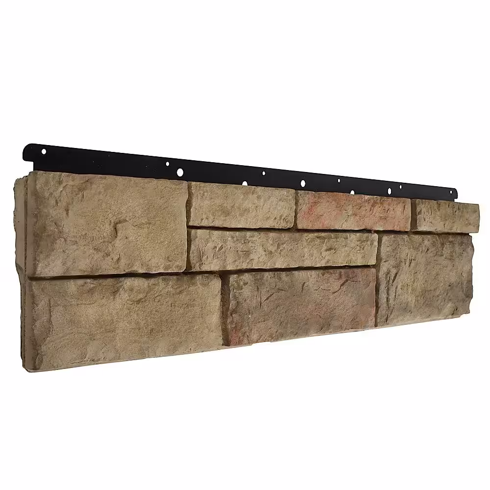 Boral 8 in. x 36 in. Versetta Stone Tight-Cut Flat Terra Rosa Siding (6-Bundles)