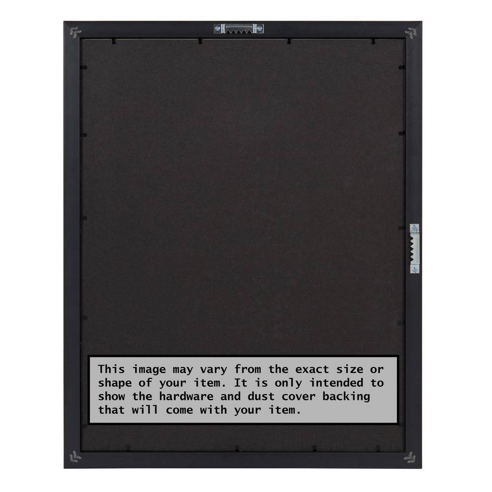 Amanti Art Pinstripe Lead Grey Wood Picture Frame Opening Size 24 x 36 in.