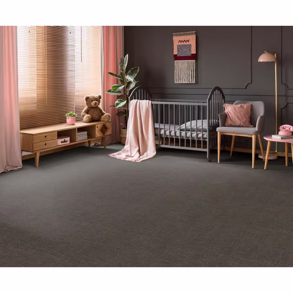 Home Decorators Collection Wheatfield - Steele - Gray 34 oz. SD Polyester Pattern Installed Carpet