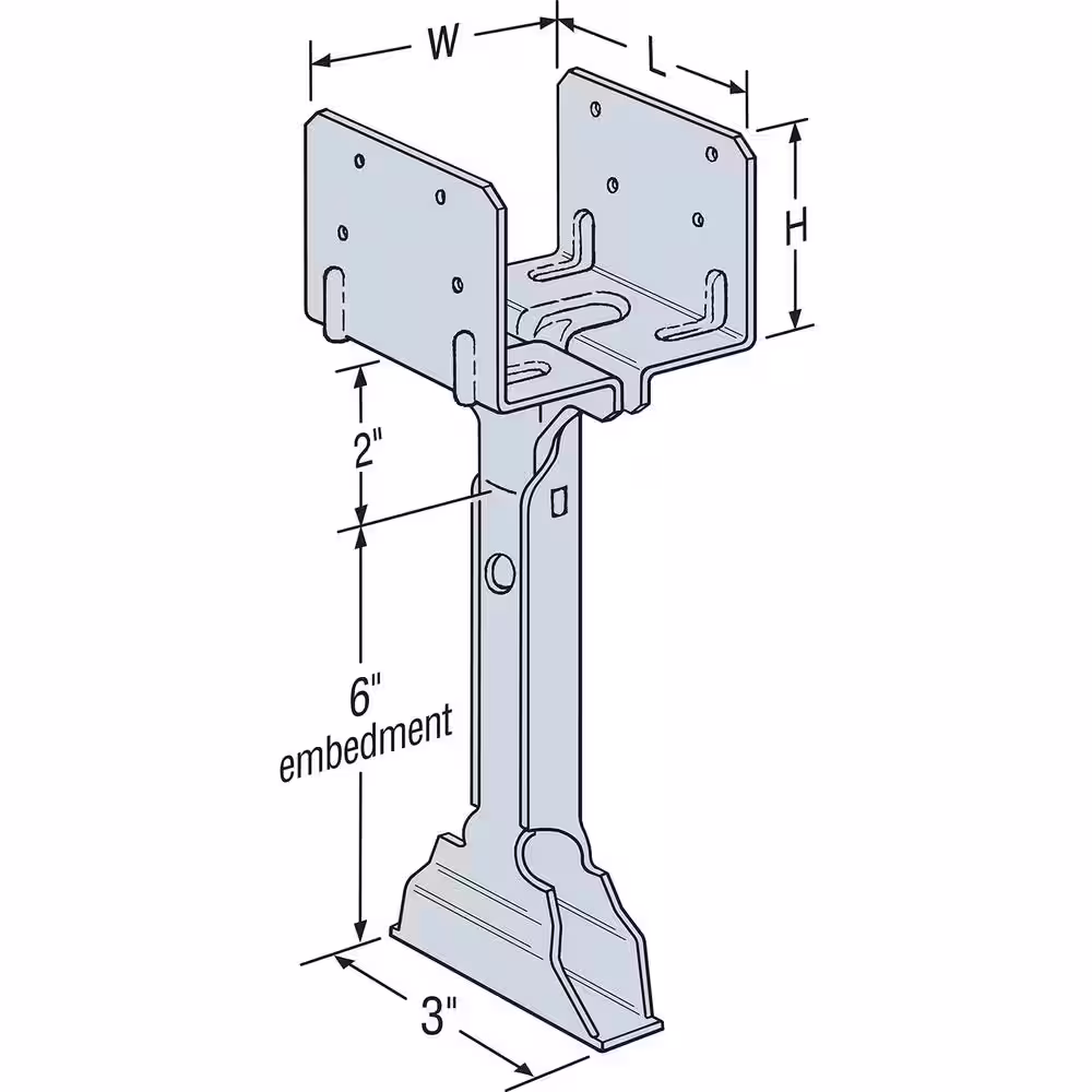 Simpson Strong-Tie EPB Galvanized Elevated Post Base for 4x4 Nominal Lumber
