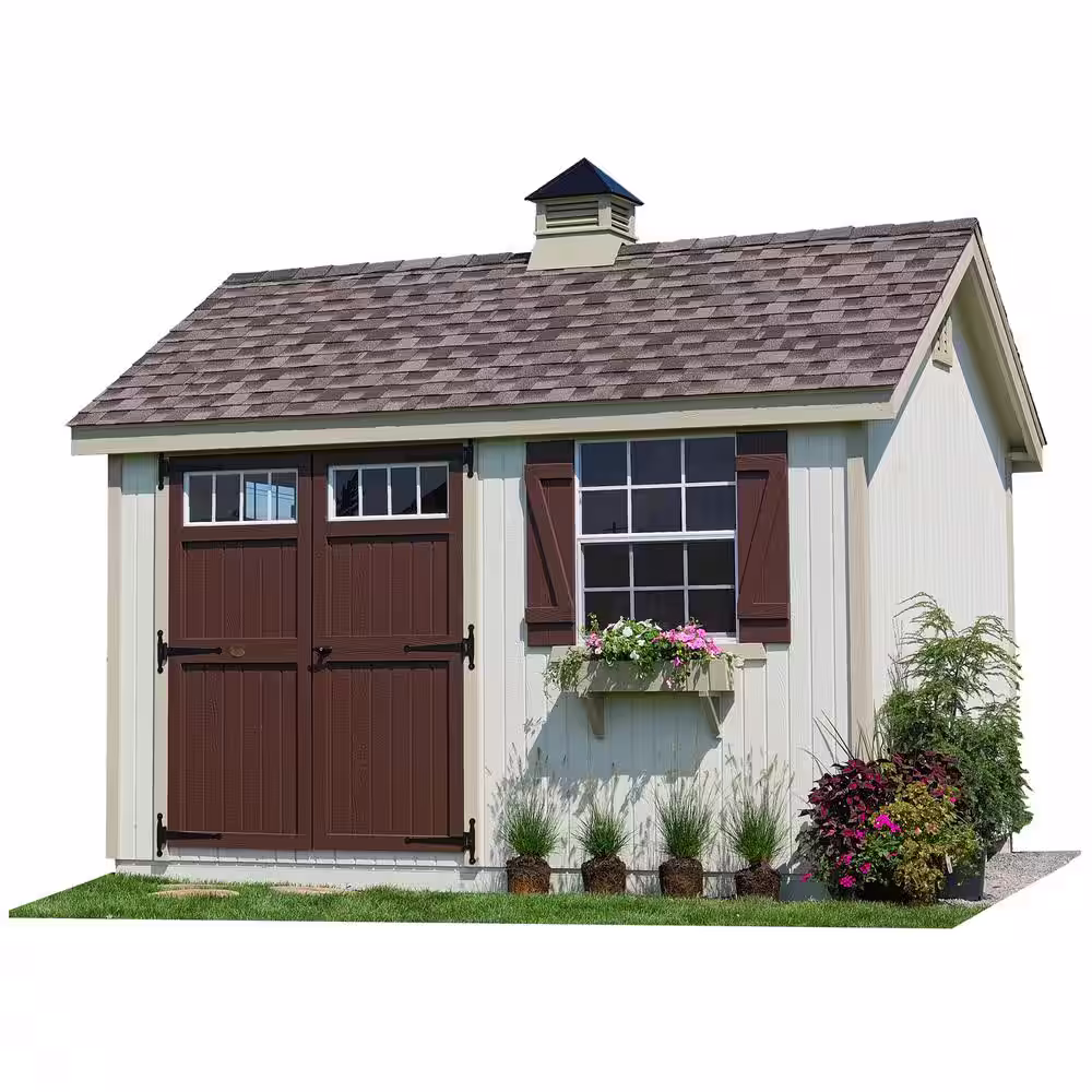 LITTLE COTTAGE CO. Colonial Pinehurst 8 ft. x 10 ft. Wood Storage Shed DIY Kit with Floor Kit