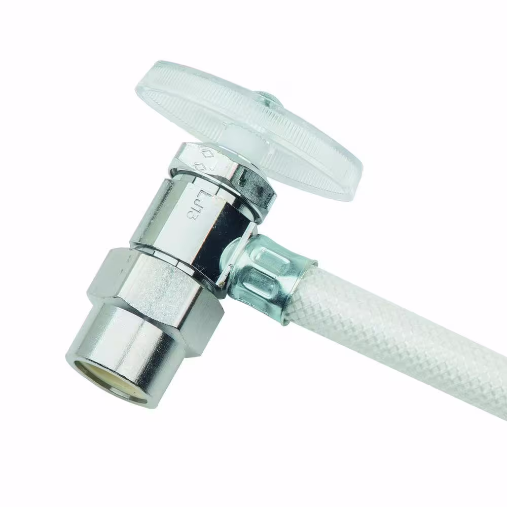 BrassCraft 1/2 in. CPVC Multi-Turn Valve x 7/8 in. Ballcock Nut x 12 in. Vinyl Toilet Water Supply Line with Flange