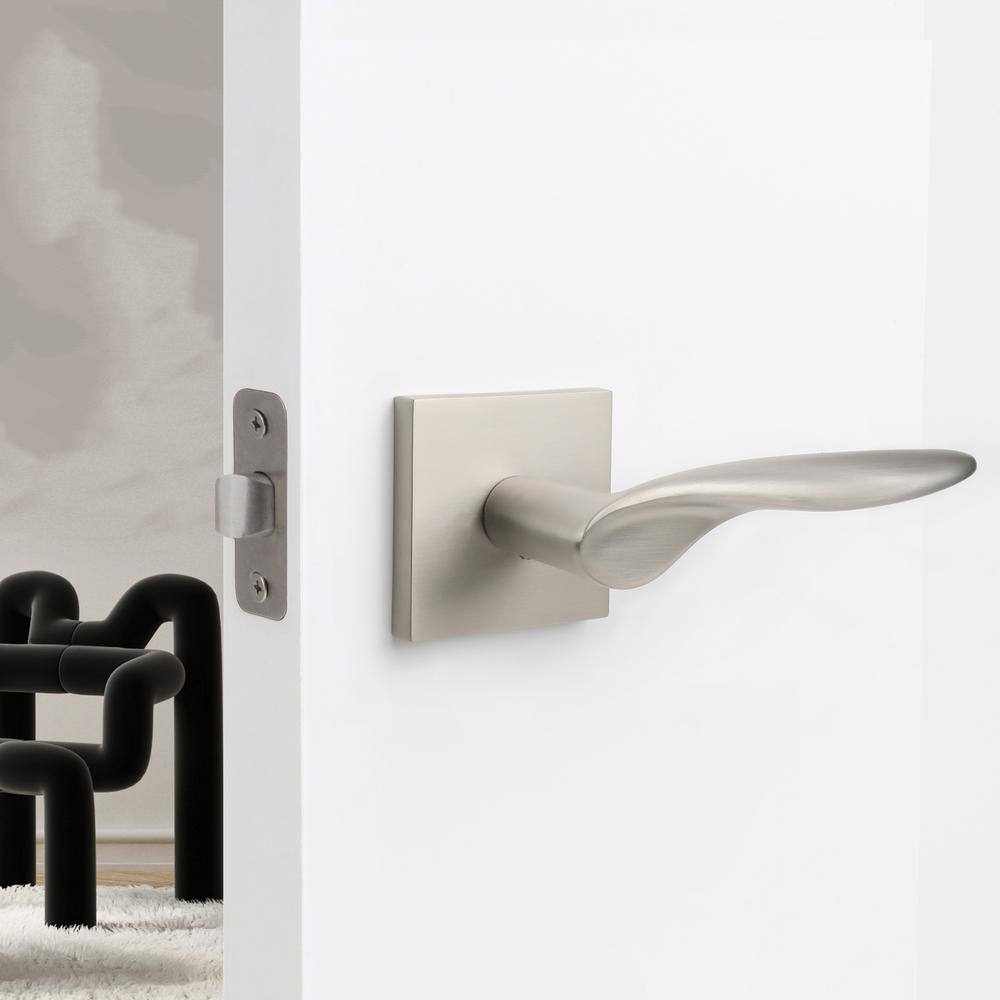 McBowery Lafayette Satin Nickel Double Dummy Modern Door Lever