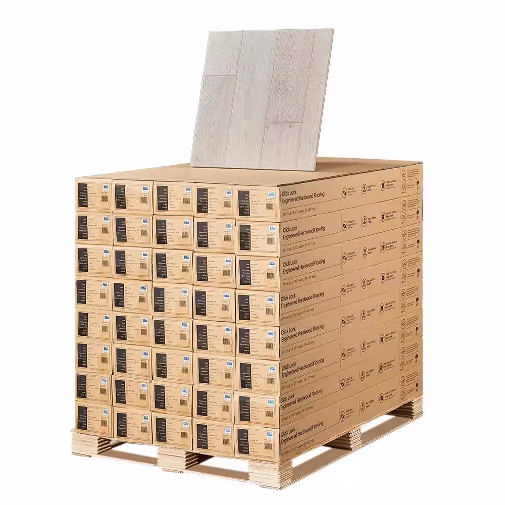 Malibu Wide Plank Rincon French Oak 3/8 in. T x 6.5 in. W Water Resistant Wire Brushed Engineered Hardwood Flooring (945.6 sq. ft./pallet)
