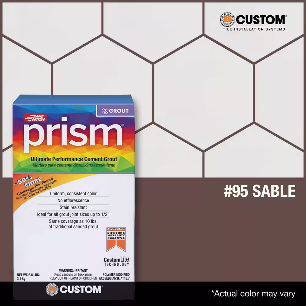 Custom Building Products Prism #95 Sable Brown 17 lb. Ultimate Performance Grout