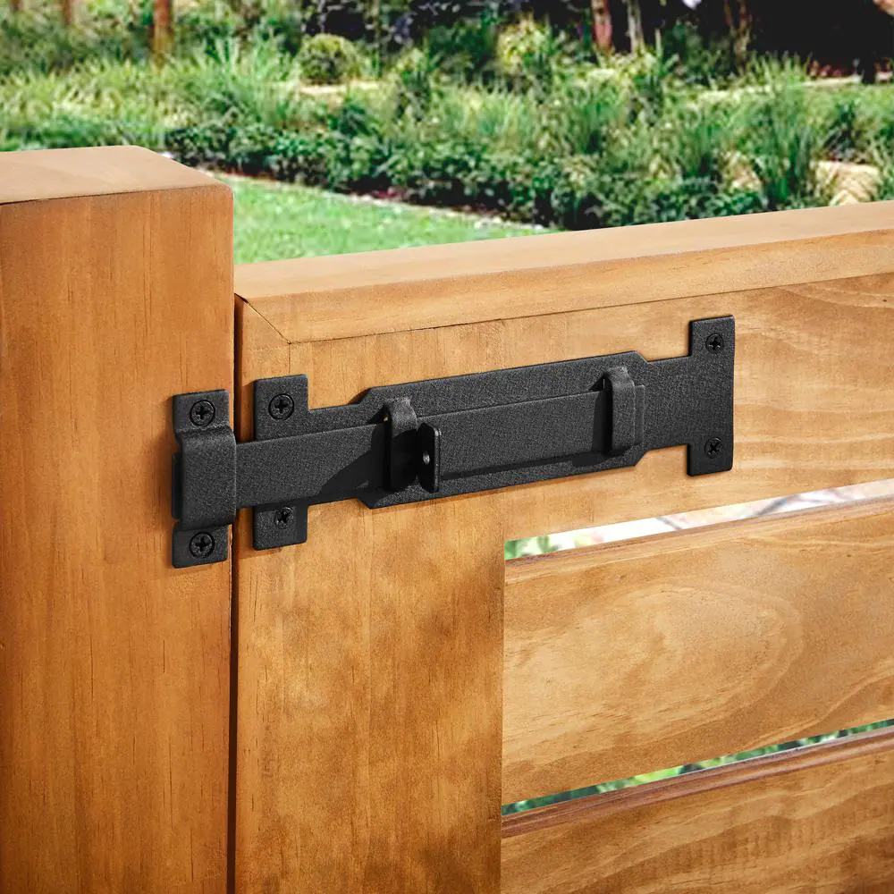 Everbilt 8 in. Slate Grey Modern Slide Bolt with Rust Defender