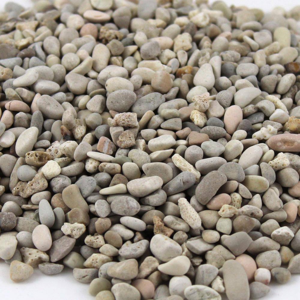 Rain Forest Margo Garden Products 21.6 cu. ft., 0.4 cu. ft. 3/8 in. Extra-Small Cream Gravel (54-Bags/Covers)